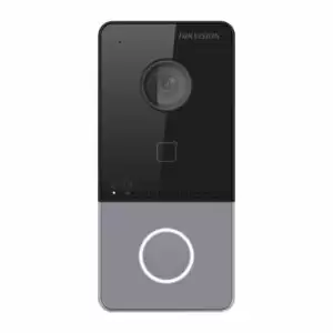 Hikvision 2nd Gen IP Villa Door Station, 1 Button, 2MP, 12VDC/POE, Wi-Fi, Mifare