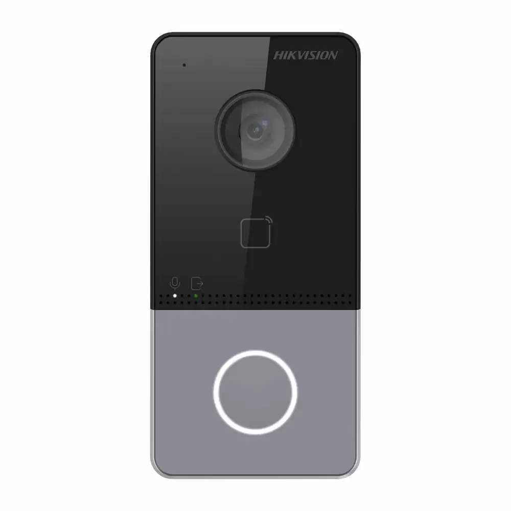 Hikvision 2nd Gen IP Villa Door Station, 1 Button, 2MP, 12VDC/POE, Wi-Fi, Mifare